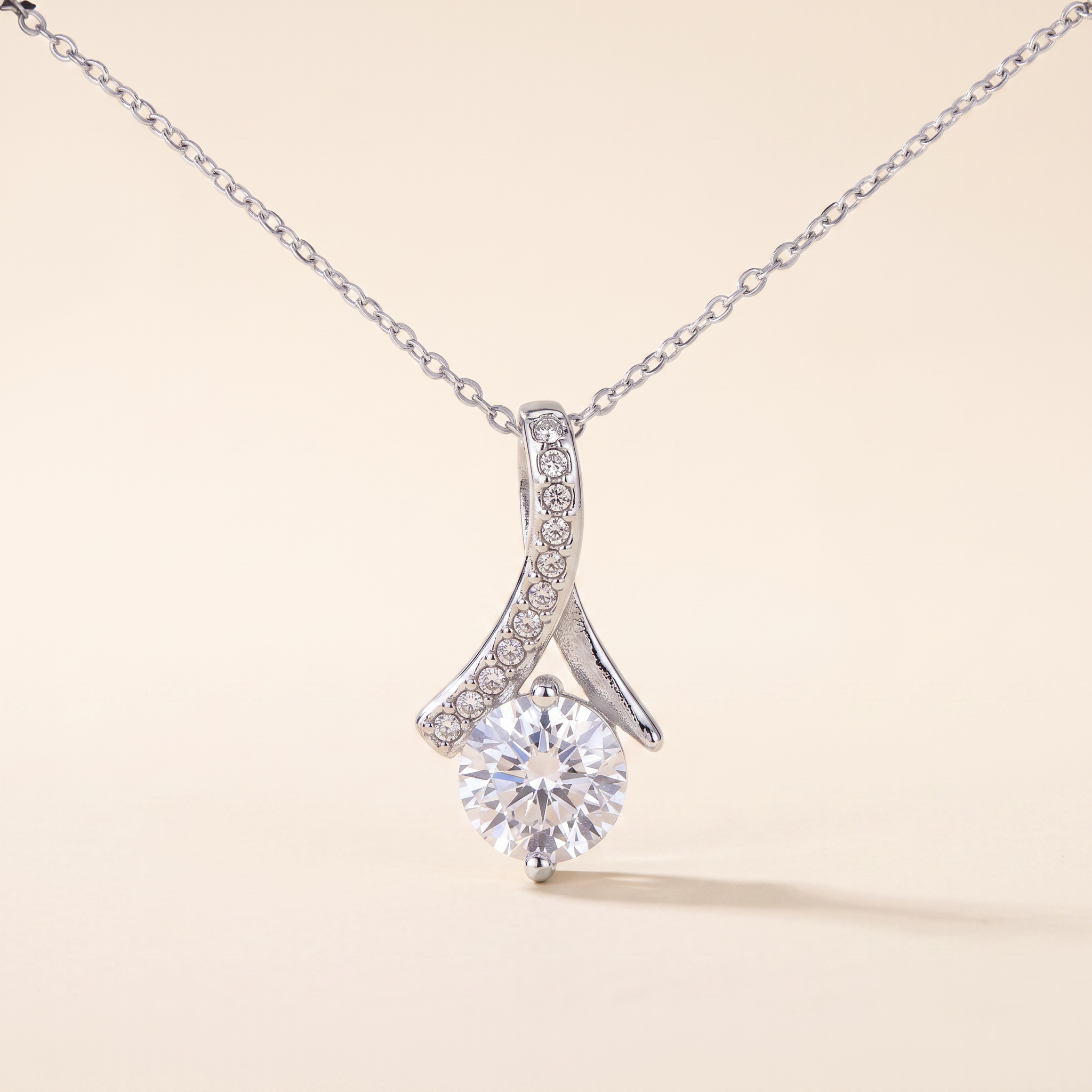 Drop Necklace White Gold