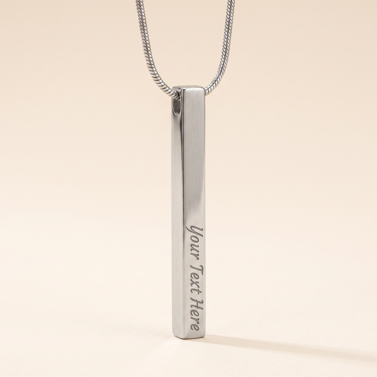 The Forever Bar Necklace | 4-Side Engraved