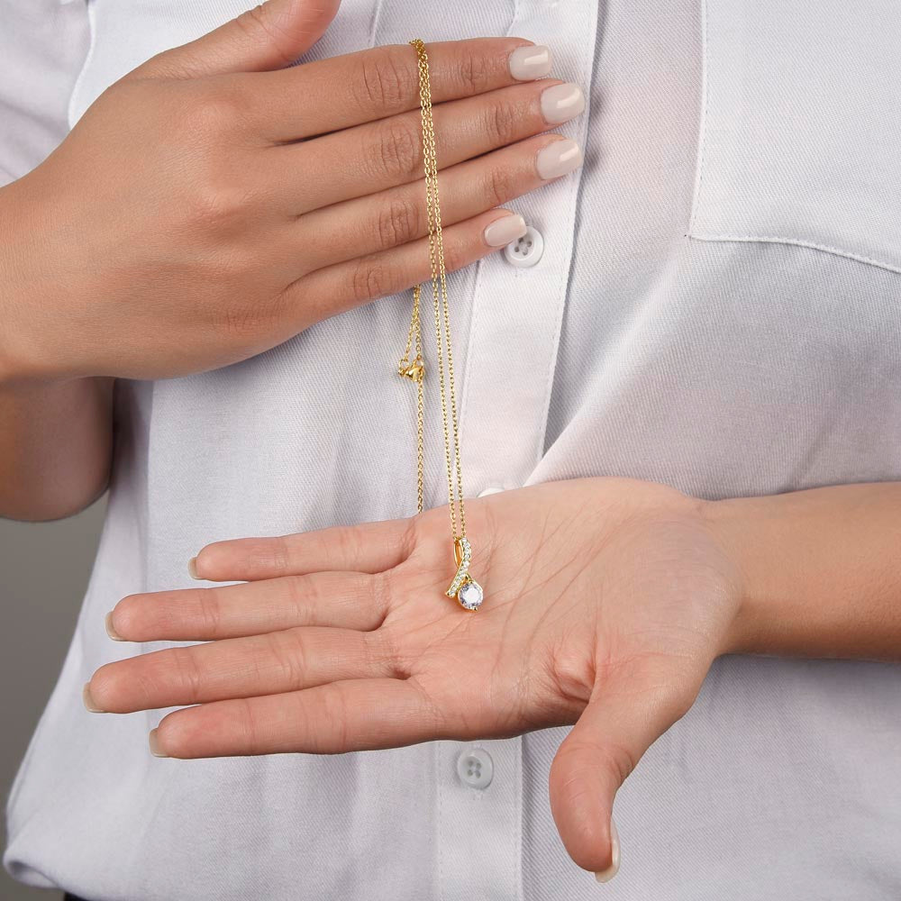 Drop Necklace White Gold