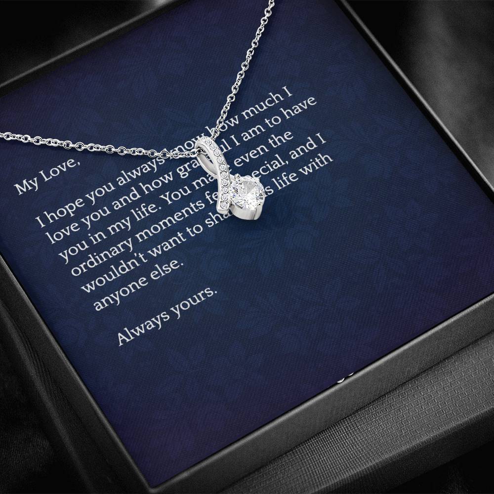 Drop Necklace White Gold