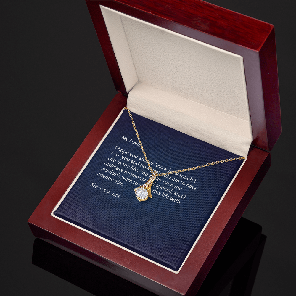 Drop Necklace White Gold
