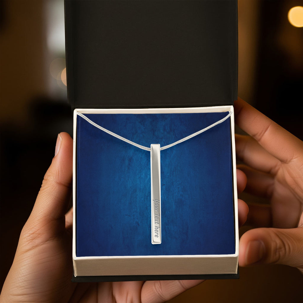 The Forever Bar Necklace | 4-Side Engraved