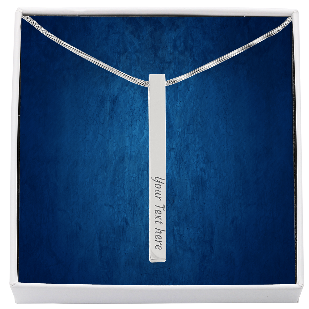 The Forever Bar Necklace | 4-Side Engraved
